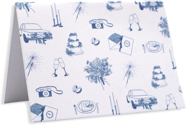 Wedding Toile Thank You Cards with Envelopes, 24 Pack - 4.75...