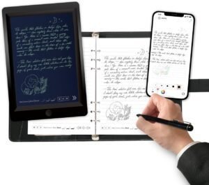 Digital Smart Pen Notebook and Writing Board Set, Real-time Sync for Digitizing, Convert to Text,Storing, and Sharing Paper Notes, Compatible with Smartphone (Android and iOS)