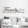 Motivational Home Wall Decals for Bedroom: Inspirational Fam...