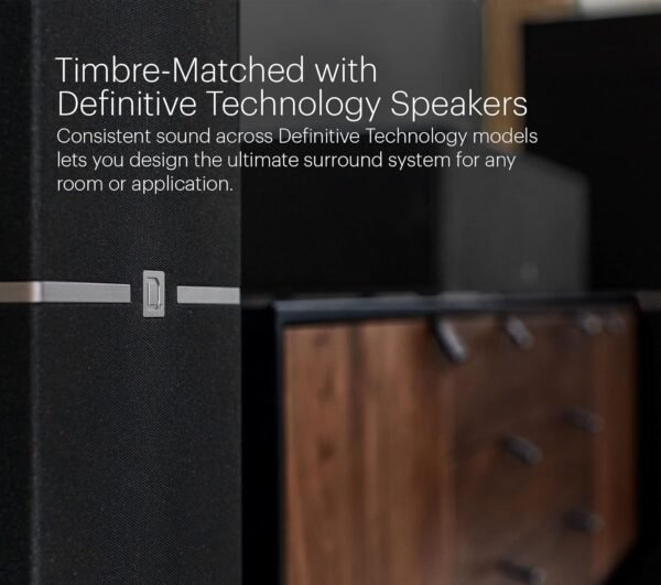 71TEshsZKfL._AC_SL1500_.jpg Definitive Technology Dymension DM20 Slim Center Channel Speaker, 5-Driver Array - (4) 4" Midrange Woofers & (1) 1" Tweeter, for Dymension Series Home Speakers, Immersive Home Theater Audio, Black