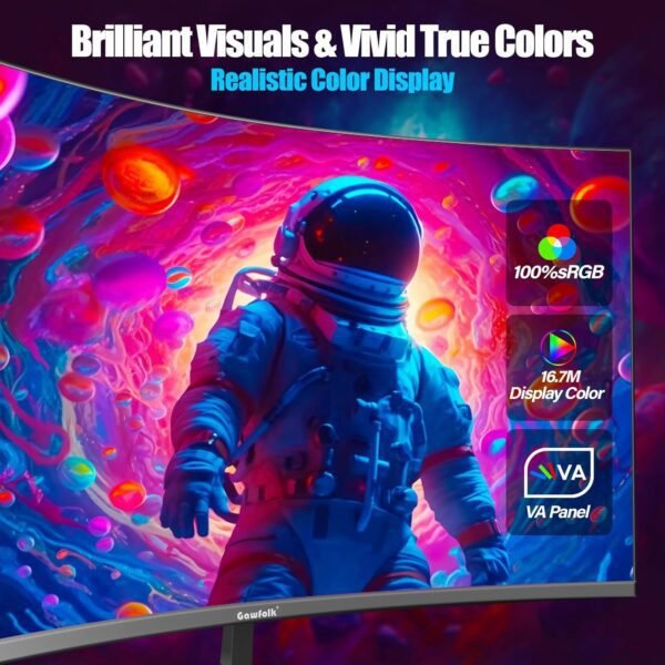 71TL0DDwbbL._AC_SL1500_.jpg 27 inch Curved Gaming Monitor,144Hz/180Hz PC Monitor Full HD 1080P, Frameless 1800R Computer Display with FreeSync & Eye-Care Technology, Wall Mountable, DP, HDMI Port (Black)