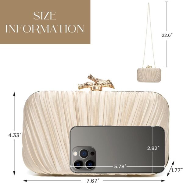 Clutch Purses for Women Evening/Wedding Chic Woven Bag Forma...