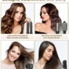 7MAGIC Hair Dryer Brush & 6 in 1 Hair Styler, Silver, 110 Volts, 1200 Watts, Ionic Technology, Fast Drying, Multi Styler for Straight, Wavy, Curly, and Coily Hair