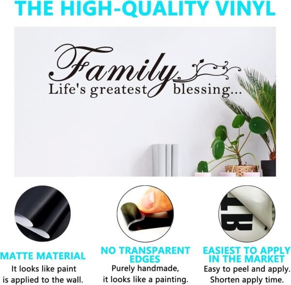 Motivational Home Wall Decals for Bedroom: Inspirational Fam...