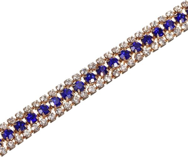 uxcell 1 Yard 3 Rows Rhinestone Chain, 8.5mm Bling Crystal C...