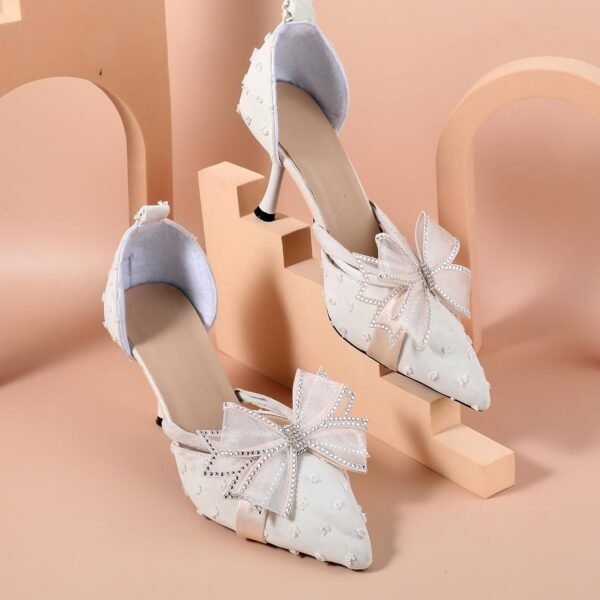 2 Pcs Shoe Clips for Women Dress Shoes, Mesh Bow Rhinestone ...