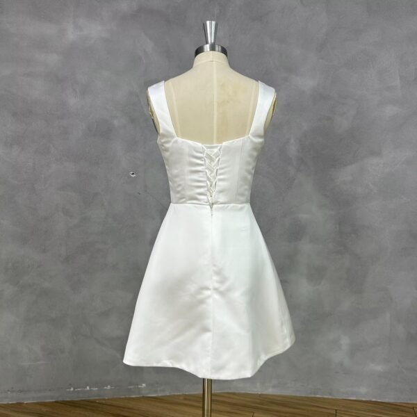 Square Neck Satin Homecoming Dresses for Teens 2025 Short Pr...