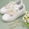 114PCS Clip-On Sneaker Decoration Charm Set, Pearl & Rhinest...