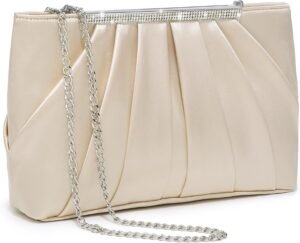 Dasein Elegant Pleated Evening Clutch Bags for Women Formal ... Dasein Elegant Pleated Evening Clutch Bags for Women Formal ...