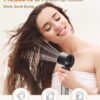 7MAGIC Hair Dryer Brush & 6 in 1 Hair Styler, Silver, 110 Volts, 1200 Watts, Ionic Technology, Fast Drying, Multi Styler for Straight, Wavy, Curly, and Coily Hair