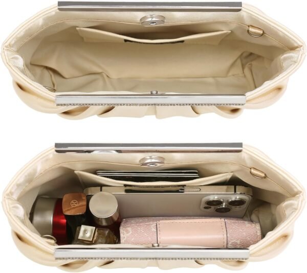 Dasein Elegant Pleated Evening Clutch Bags for Women Formal ...