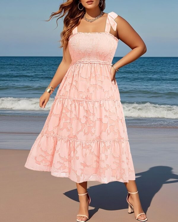 Plus Size Summer Dress 2025 - Sun Boho Spaghetti Strap Lace ...