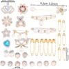 65 PCS Diy Charms For Socks - Safety Brooches And Pins For W...