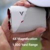 Voice Caddie TL1 Laser Rangefinder with Pin Tracer Technology, V-Algorithm, 2 Color OLED and Magnet, Matte Gray, 4.27'' x 1.6'' x 2.92''