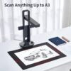 71jVPNWHz2L._AC_SL1500_.jpg CZUR Aura Pro Book & Document Scanner,Capture A3 & A4, Auto-Flatten & Deskew Powered by AI Technology, Foldable & Portable, Compatible with Windows & Mac OS