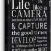 WOWGOOMO Life is Like a Camera Wall Art Vintage Inspirationa...