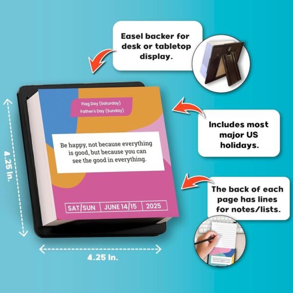 2025 Motivational Calendar | Includes 300+ Positive Quotes a...