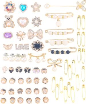 65 PCS Diy Charms For Socks - Safety Brooches And 65 PCS Diy Charms For Socks - Safety Brooches And Pins For W...