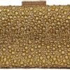 HUANG ZHUANG Sparkly Elegant Crystal Clutch Solid Rhinestone...