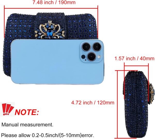 Sparkly Rhinestone Unique Evening Bag Women Floral Clutch Ha...