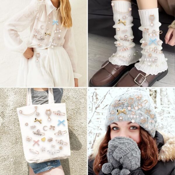 JOICEE 54 Pcs Shoe Charms Kit for Sneakers, Gold Brooches Pi...