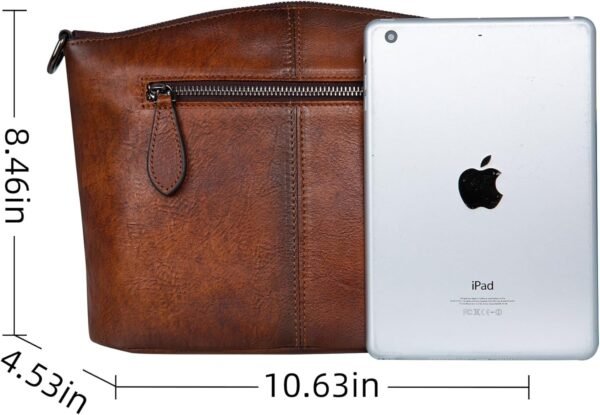 HESHE Crossbody Bags for Women Genuine Leather Purses with M...