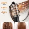 7MAGIC Hair Dryer Brush & 6 in 1 Hair Styler, Silver, 110 Volts, 1200 Watts, Ionic Technology, Fast Drying, Multi Styler for Straight, Wavy, Curly, and Coily Hair