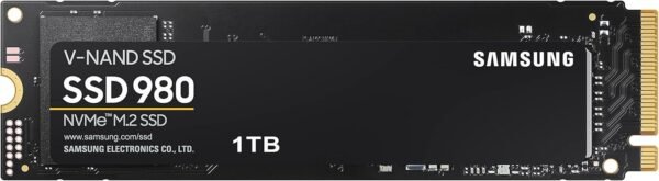 Samsung 980 SSD 1TB PCle 3.0x4, NVMe M.2 2280, Internal Solid State Drive, Storage for PC, Laptops, Gaming and More, HMB Technology, Intelligent Turbowrite, Speeds of up-to 3,500MB/s, MZ-V8V1T0B/AM
