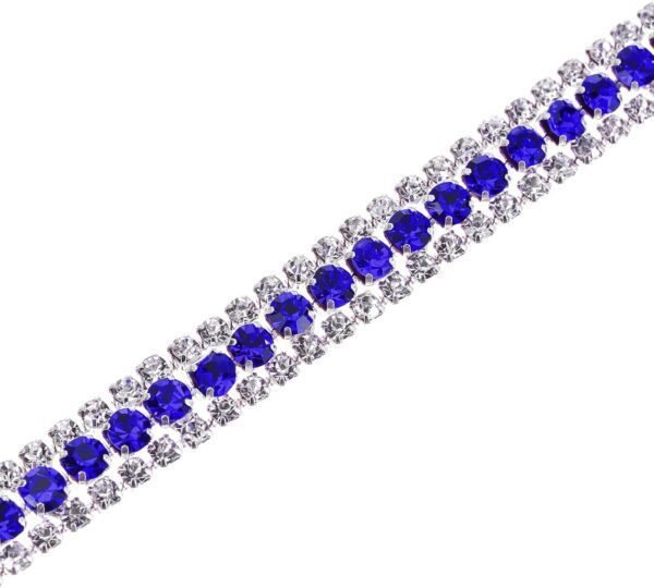 uxcell 1 Yard 3 Rows Rhinestone Chain, 8.5mm Bling Crystal C...