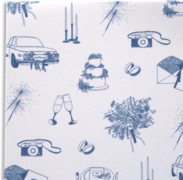 Wedding Toile Thank You Cards with Envelopes, 24 Pack - 4.75...