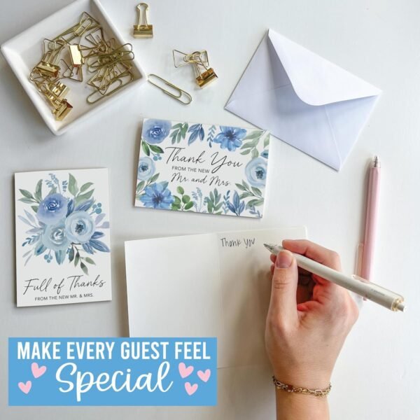 Hadley Designs 54 Wedding Thank You Cards With Envelopes - T...