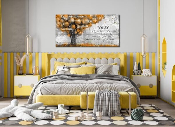 Inspiration Quotes Brown Tree Pictures Wall-Decor for Bedroo...