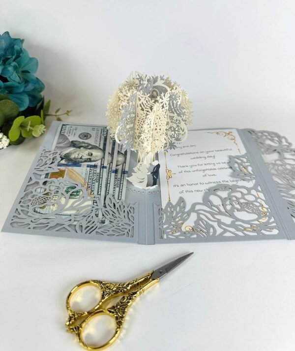 Wedding Cards for Bride and Groom - Pop-Up Congratulations C...