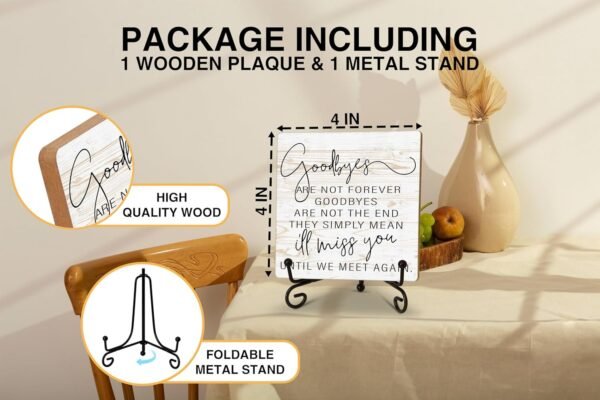 In Loving Memory Gifts for Loss of Loved One, Rustic Goodbye...