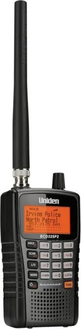 Uniden BCD325P2 Handheld TrunkTracker V Scanner. 25,000 Dynamically Allocated Channels. Close Call RF Capture Technology. Location-Based Scanning and S.A.M.E. Weather Alert. Compact Size.