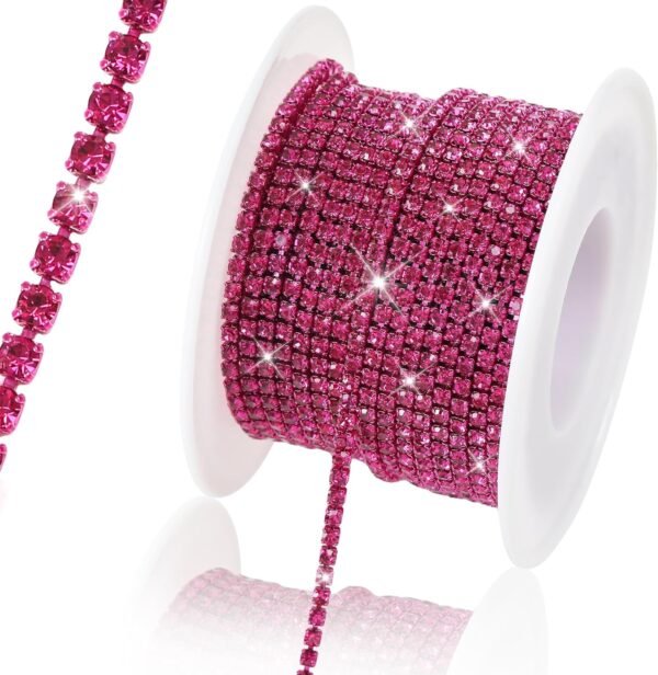 10 Yards 4 MM Rhinestone Chain Trim Crystal Rhinestone Close...