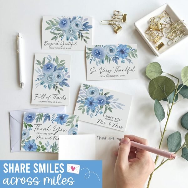 Hadley Designs 54 Wedding Thank You Cards With Envelopes - T...