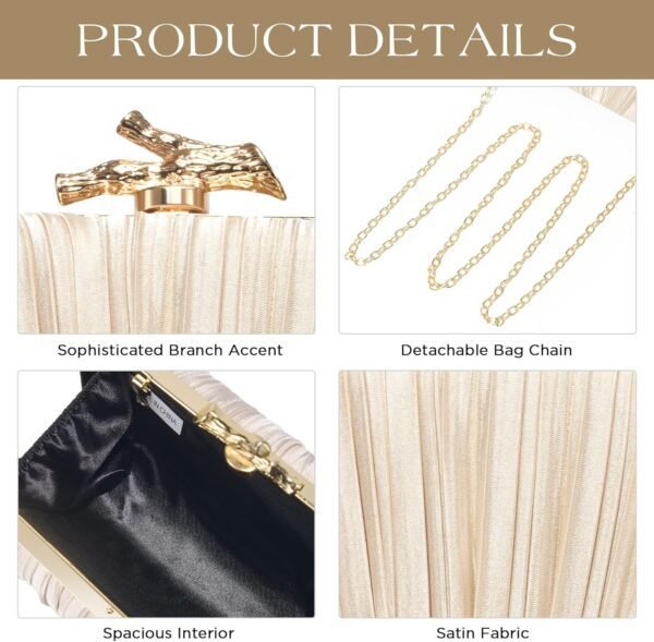 Clutch Purses for Women Evening/Wedding Chic Woven Bag Forma...