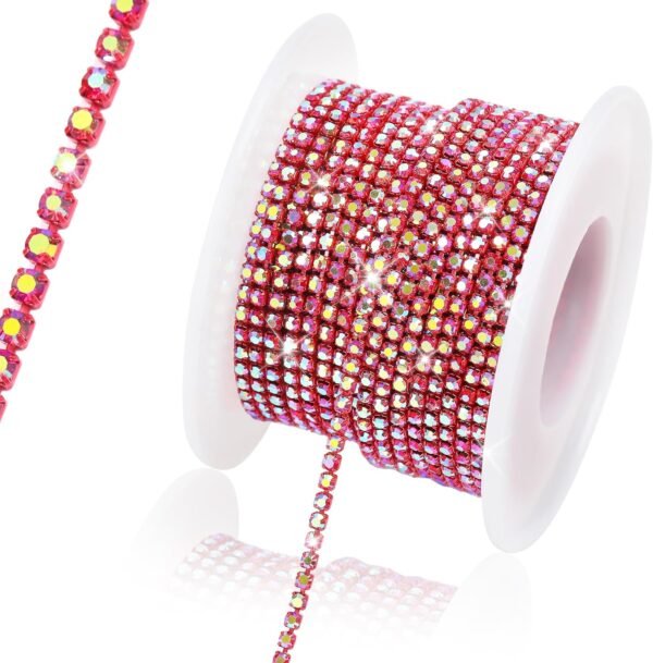 10 Yards 2 MM Rhinestone Chain Trim Crystal Rhinestone Close...