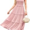 Newshows Women's 2025 Summer Wedding Guest Dress Ruffle Slee...