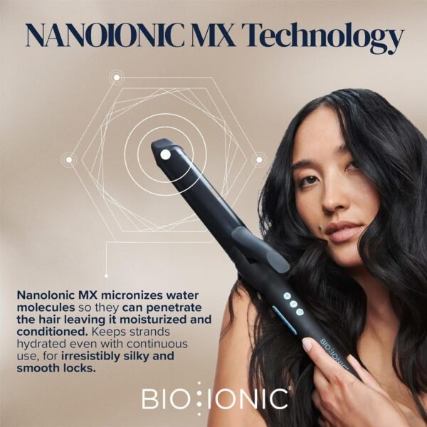 81cNtynQxdL._SL1500_.jpg Bio Ionic Long Barrel Styler, Curling Iron with Moisture Heat Technology & NanoIonic MX, Versatile Curling Wand with Adjustable Heat Settings, Hair Curler with Extended Barrel