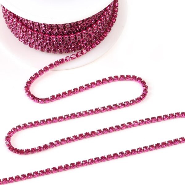 10 Yards 4 MM Rhinestone Chain Trim Crystal Rhinestone Close...