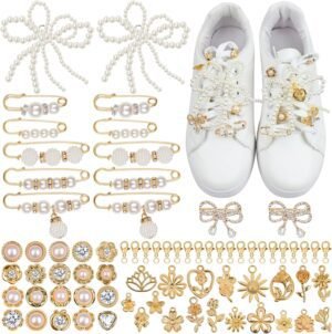 114PCS Clip-On Sneaker Decoration Charm Set, Pearl & Rhinest... 114PCS Clip-On Sneaker Decoration Charm Set, Pearl & Rhinest...