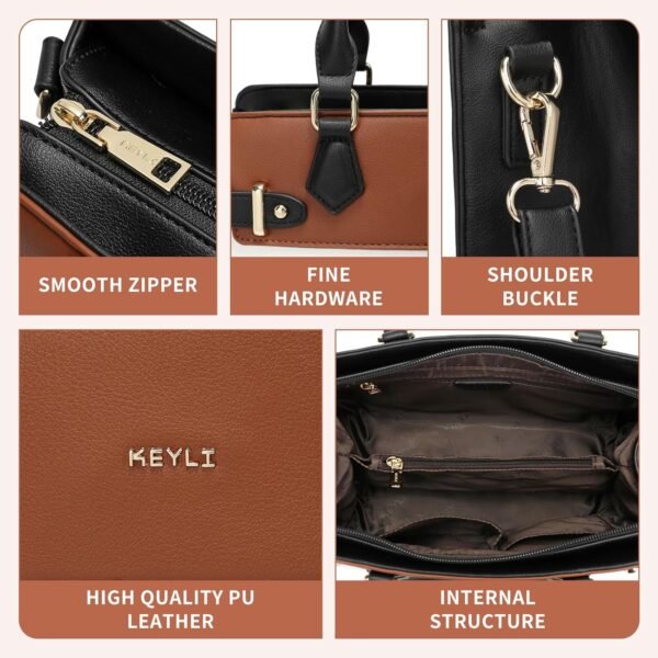 Keyli 2pcs Purses and Handbags for Women, Fashion Vegan Leat...