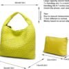 Queenoris Fashion Woven Purse for Women Top-handle Shoulder ...