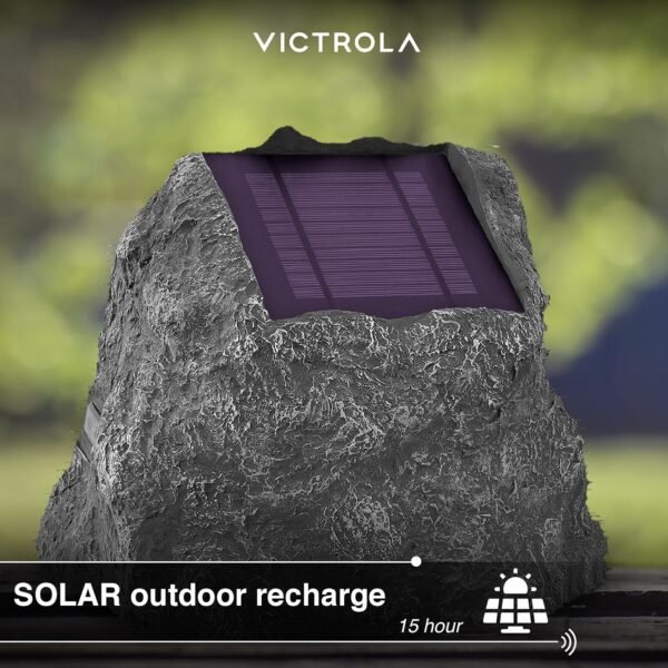 81ncHdH97PL._AC_SL1500_.jpg it.innovative technology Outdoor Rock Speaker Pair - Wireless Bluetooth , for Garden, Patio, Waterproof, Built for all Seasons & Solar Powered with Rechargeable Battery, Music Streaming - Charcoal