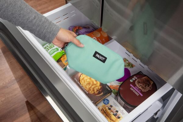 PackIt® Freezable Snack Bag, Sage, Built with ECOFREEZE® Technology, Collapsible, Reusable, Zip Closure, Designed For Keeping Snacks Fresh On the Go