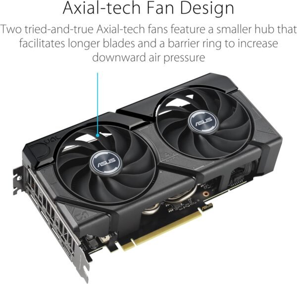 81sYvW8rV1L._AC_SL1500_.jpg ASUS Dual GeForce RTX™ 4060 EVO OC Edition 8GB GDDR6 (PCIe 4.0, 8GB GDDR6, DLSS 3, HDMI 2.1a, DisplayPort 1.4a, Axial-tech Fan Design, 0dB Technology, Dual BIOS, Auto-Extreme Technology, and More)