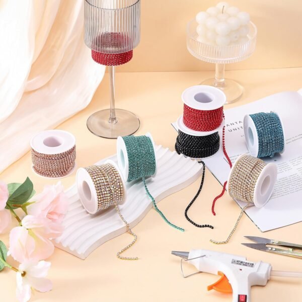 10 Yards 4 MM Rhinestone Chain Trim Crystal Rhinestone Close...