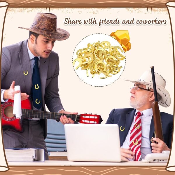 48 Pcs Horseshoe Pins Bulk Cowboy Cowgirl Western Enamel Lap...